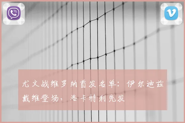尤文战维罗纳首发名单:伊尔迪兹戴维登场,洛卡特利先发